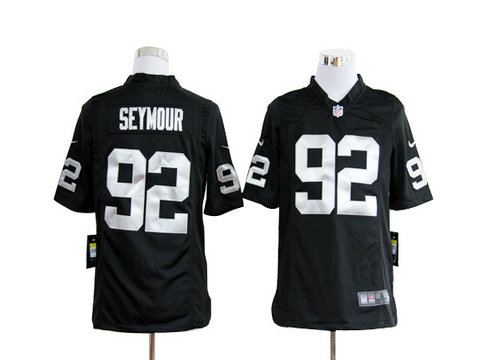 black Nike Game Jerseys Oakland Raiders 92 Richard Seymour